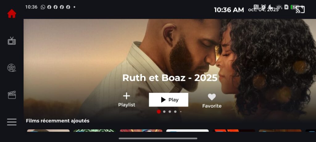 Interface XP IPTV affichant les films et séries VOD disponibles avec un abonnement IPTV Premium